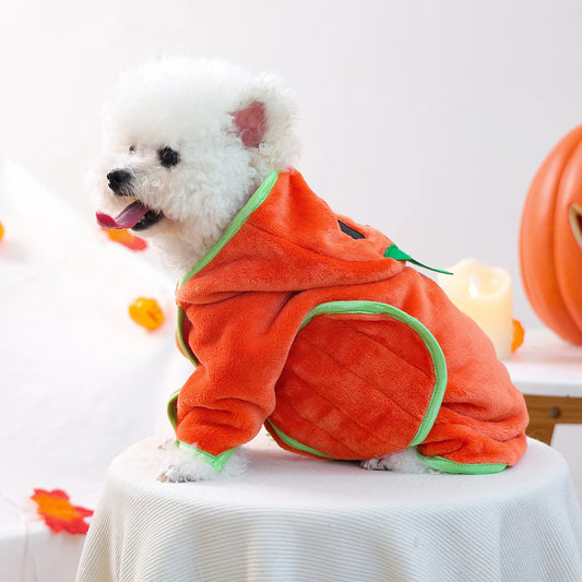 Toalha Divertida De Halloween Para Pets Abóbora Fofa