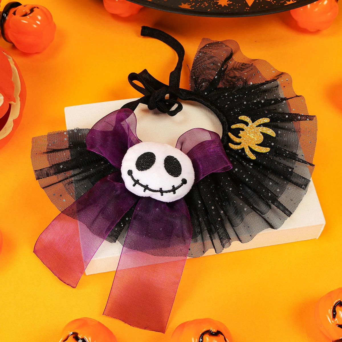 Gola De Halloween Fantasmas e Aranhas Fofas