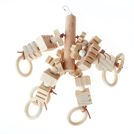 Diversão De Madeira Para Papagaios