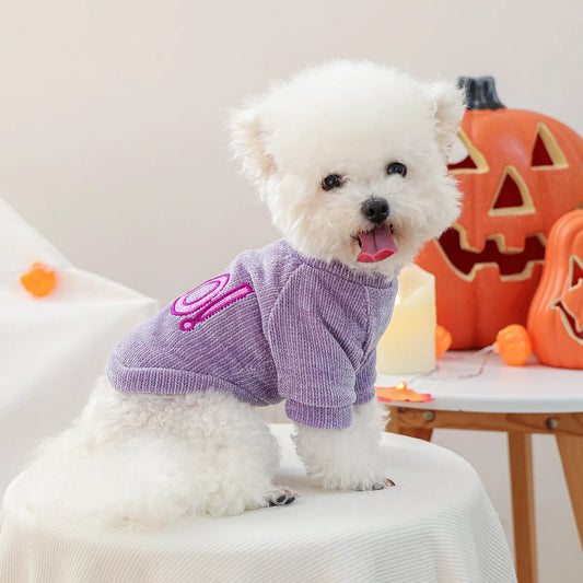 Sweater Boo Lilás de Halloween para Cães e Gatos