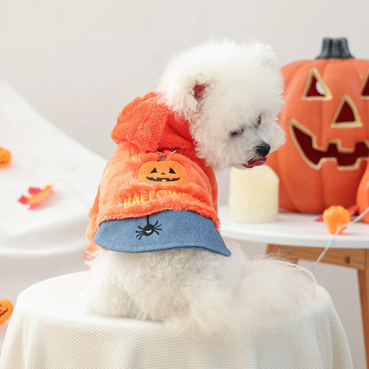 Sweater Quentinho Abóbora de Halloween para Cães